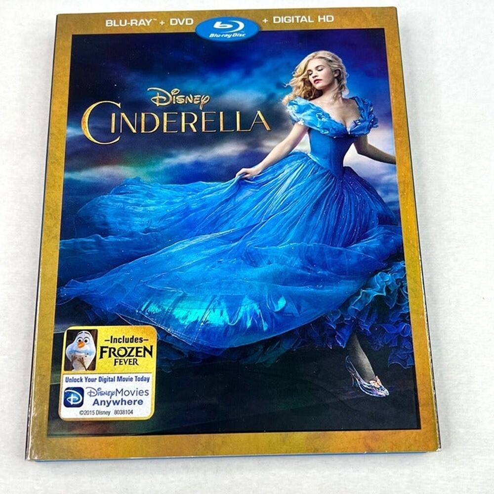 Disney Cinderella Live Action Blu Ray & DVD Combo Pack